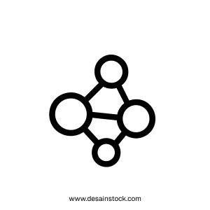 Simple Line Molecule Diagram Structure Science Chemistry Element Icon