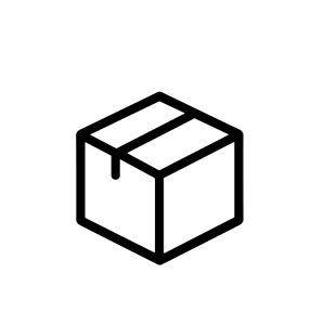 Simple Line Isometric Cardboard Box Parcel Delivery Icon Symbol