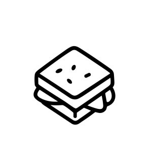 Outline Isometric Sandwich Bread Food Lunch Meal Restaurant Icon