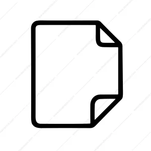 Minimalist Line Style Sheet Paper Document Page File Icon Symbol