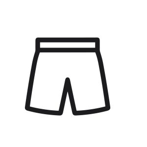 Simple Outline Style Short Pants Clothing Summer Apparel Icon