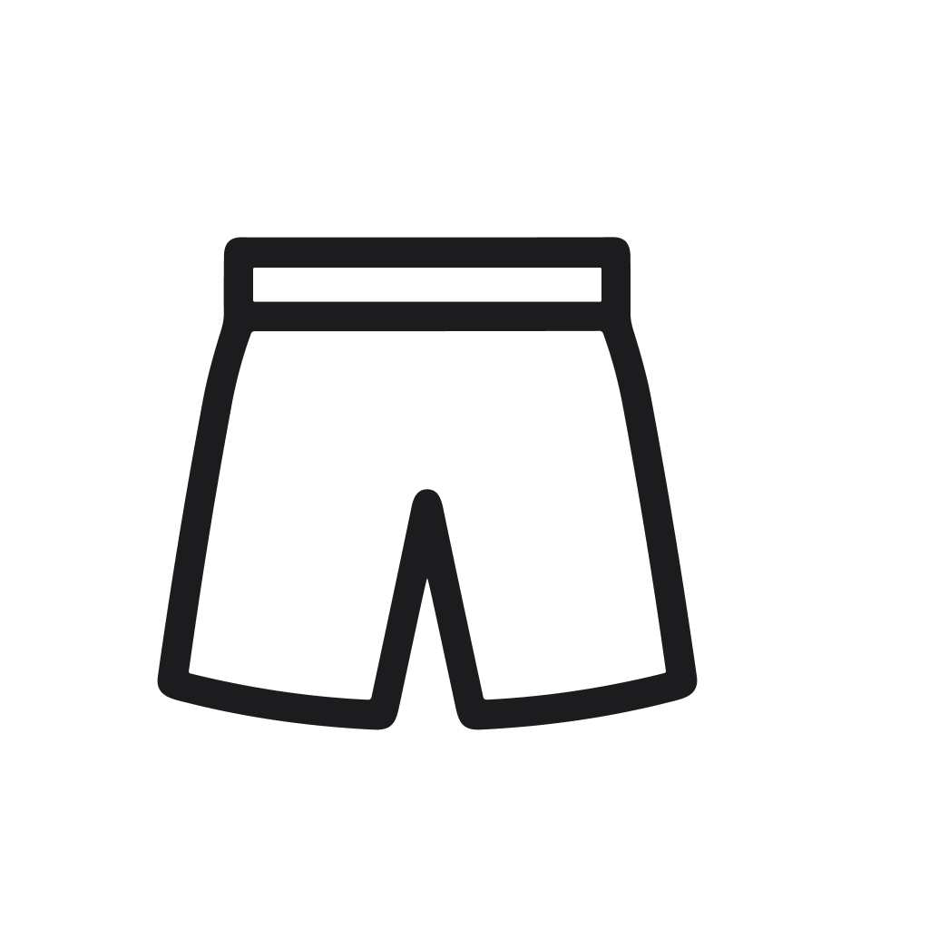Simple Outline Style Short Pants Clothing Summer Apparel Icon