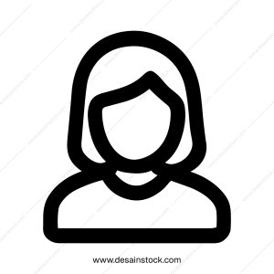 Simple Outline Woman Avatar Profile Human Account User Icon