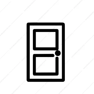 Simple Outline Door Entrance Shape Isolated Symbol Interior Icon