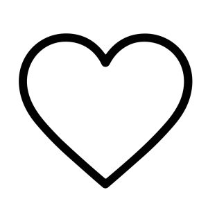 Simple Line Heart Shape Minimalist Icon Symbol Graphic Element