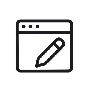 Outline Simple Edit Page Application Interface Line Icon Element