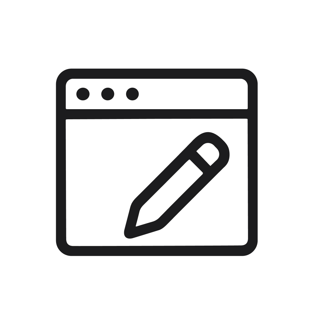 Outline Simple Edit Page Application Interface Line Icon Element