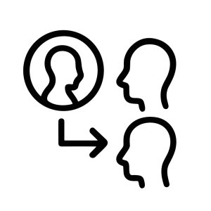 Outline Simple Profile Transformation Arrow Process Sign Shape Line Icon