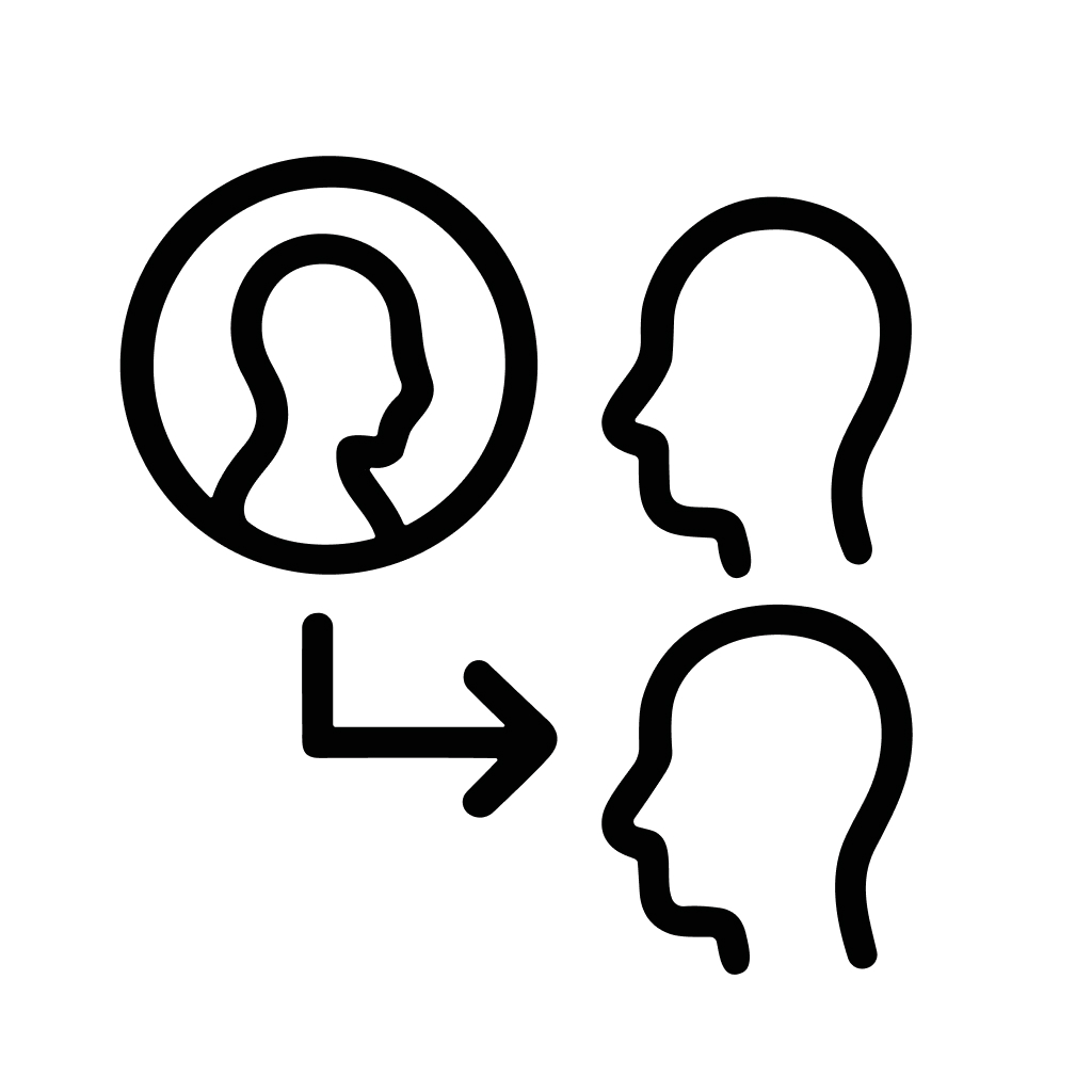 Outline Simple Profile Transformation Arrow Process Sign Shape Line Icon