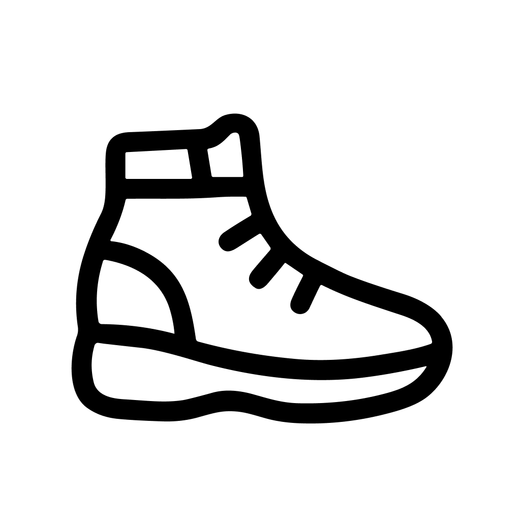 Simple Outline Line Art Boot Shoe Footwear Fashion Item Icon