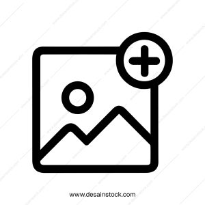 Simple Line Add Image Gallery Icon Symbol Sign