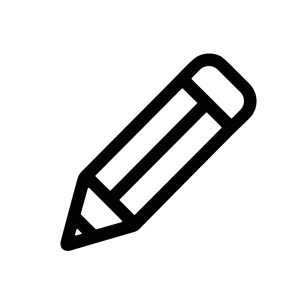 Simple Line Style Pencil Stationery Equipment Writing Instrument Office Icon
