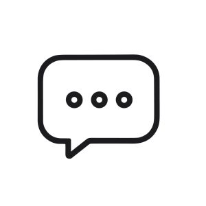 Simple Line Chat Bubble with Three Dots Speech Element Icon