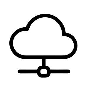 Simple Line Style Cloud Network Connection Symbol Icon Graphic Element