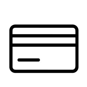 Line Simple Credit Card Payment Method Financial Transaction Icon Element