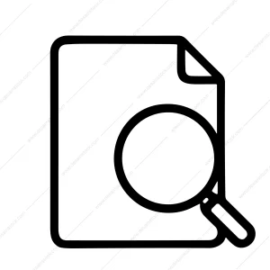 Outline Simple Document Search Examination Sheet Icon Graphic Design