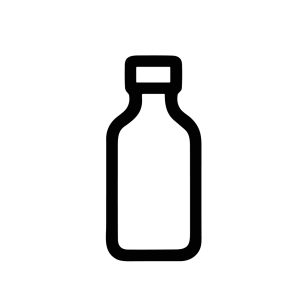 Simple Outline Bottle Line Icon for Liquid Container Product
