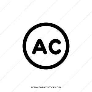 Simple Minimalist Rounded Initial AC Lettermark Logo Icon Symbol