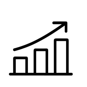 Simple Handdrawn Style Growth Bar Chart Symbol Sign Graphic Element
