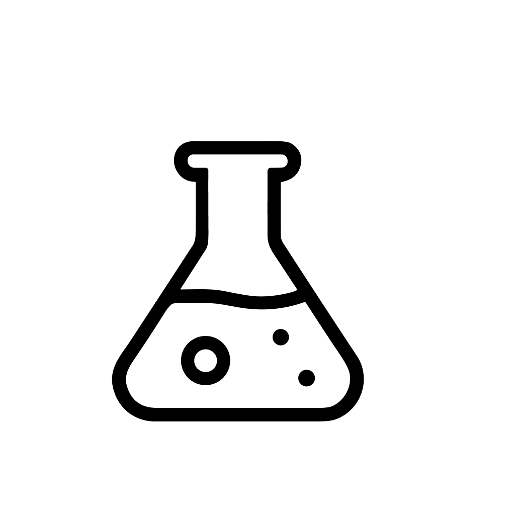 Simple Outline Science Flask Chemical Experiment Lab Equipment Icon