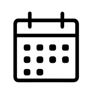 Simple Outline Calendar Date Event Schedule Appointment Time Management Icon