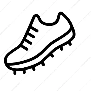 Simple Handdrawn Running Shoe Outline Icon Symbol Design Element