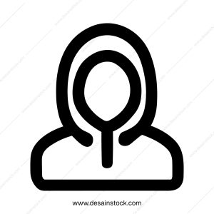 Outline Minimalist Hoodie Person User Avatar Profile Account Icon Graphic