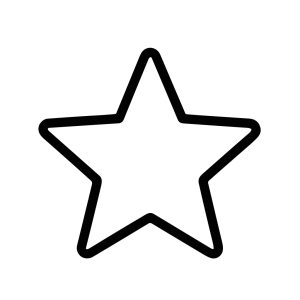 Simple Outline Handdrawn Five Pointed Star Shape Geometric Icon