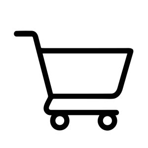 Minimalist Outline Simple Shopping Cart Symbol Sign Icon Graphic