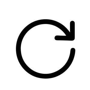 Simple Line Drawing Circular Arrow Symbol Refresh Icon and Button