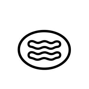 Simple Outline Rounded Water Wave Symbol Shape Icon Design Element