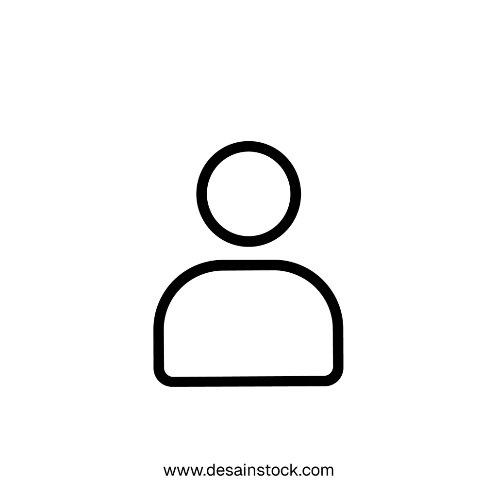 Simple Outline Person Profile Icon User Sign Interface Symbol