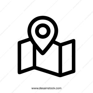 Minimalist Outline Map Pin Location Symbol Isolated Line Icon