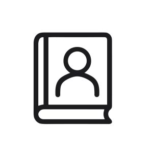 Line Drawing Profile Book Icon for Social Media Avatar Illustration