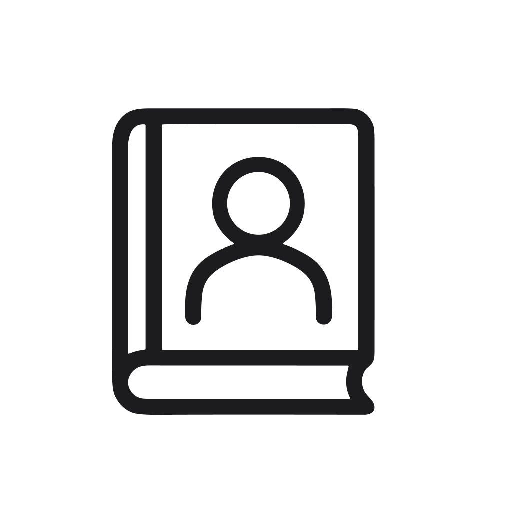 Line Drawing Profile Book Icon for Social Media Avatar Illustration