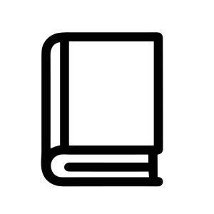 Simple Outline Standing Book Icon Symbol Graphic Educational Material