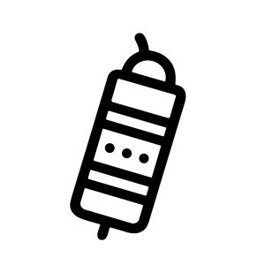 Simple Outline Line Drawing Electrical Resistor Component Device Element Icon
