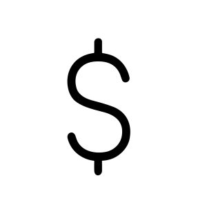 Outline Simple Dollar Sign Graphic Currency Symbol Financial Icon Design