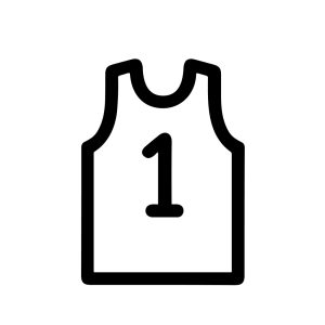 Minimalist Outline Numbered Basketball Jersey Sportswear Apparel Fashion Icon