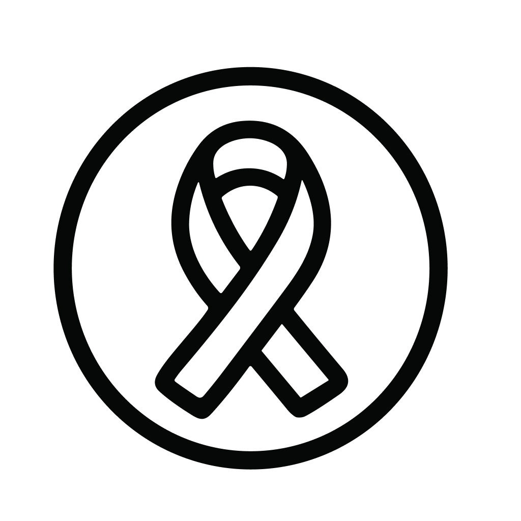 Minimalist Line Circle Ribbon Awareness Symbol Campaign Charity Icon Graphic