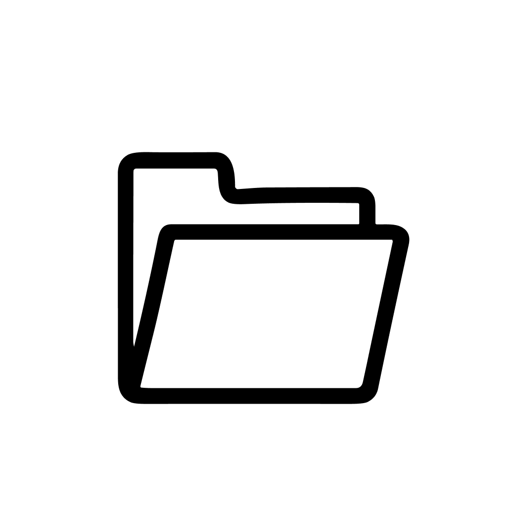 Simple Outline File Folder Document Symbol Storage Shape Iconography