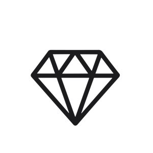 Minimalist Line Drawing Diamond Gemstone Luxury Precious Stone Jewel Icon