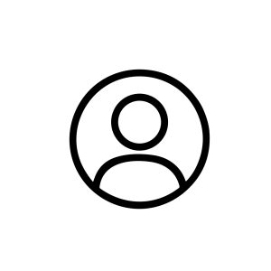 Minimalist Line User Profile Inside a Circle Account Icon