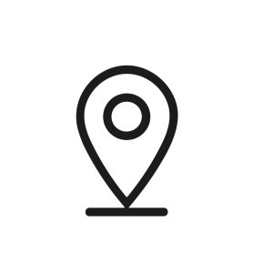 Simple Outline Minimalist Location Pin Point Sign Symbol Icon Element