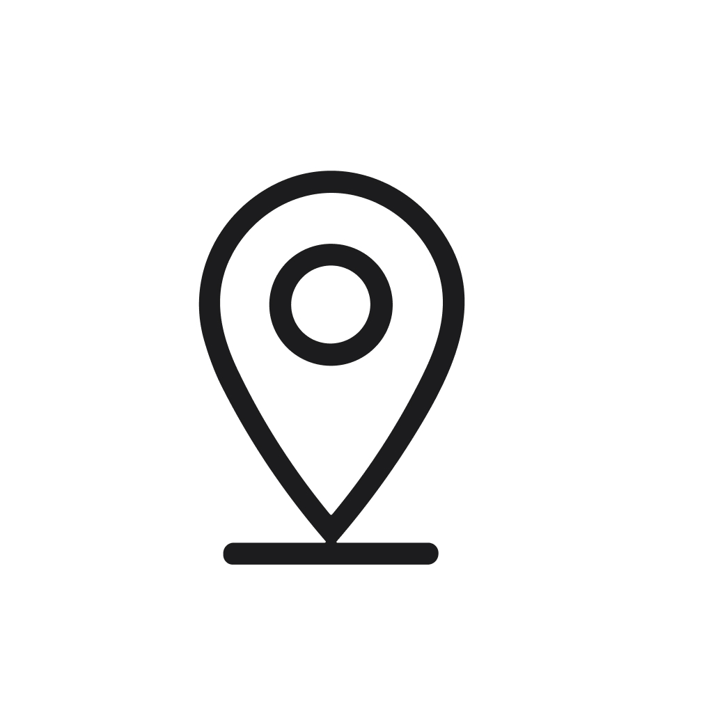Simple Outline Minimalist Location Pin Point Sign Symbol Icon Element