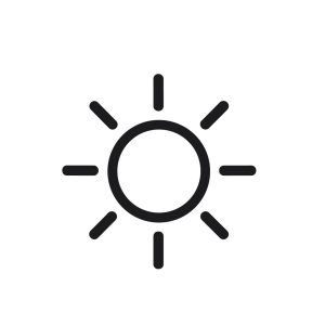 Simple Outline Weather Sun Shape Graphic Element Minimalist Illustration
