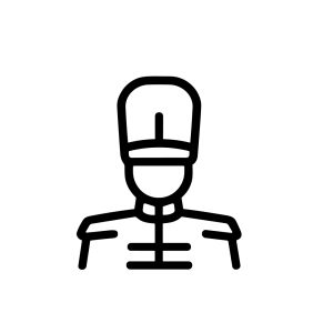 Outline Simple Band Major Costume Outline Illustration Icon