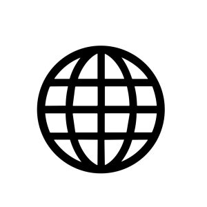 Simple Line Style World Globe Grid Icon Graphic Design Element