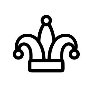 Simple Outline Playful Jester Hat Fool Accessory Festive Line Icon