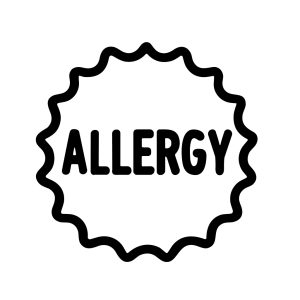 Simple Handdrawn Allergy Symbol Circular Label Warning Information Icon